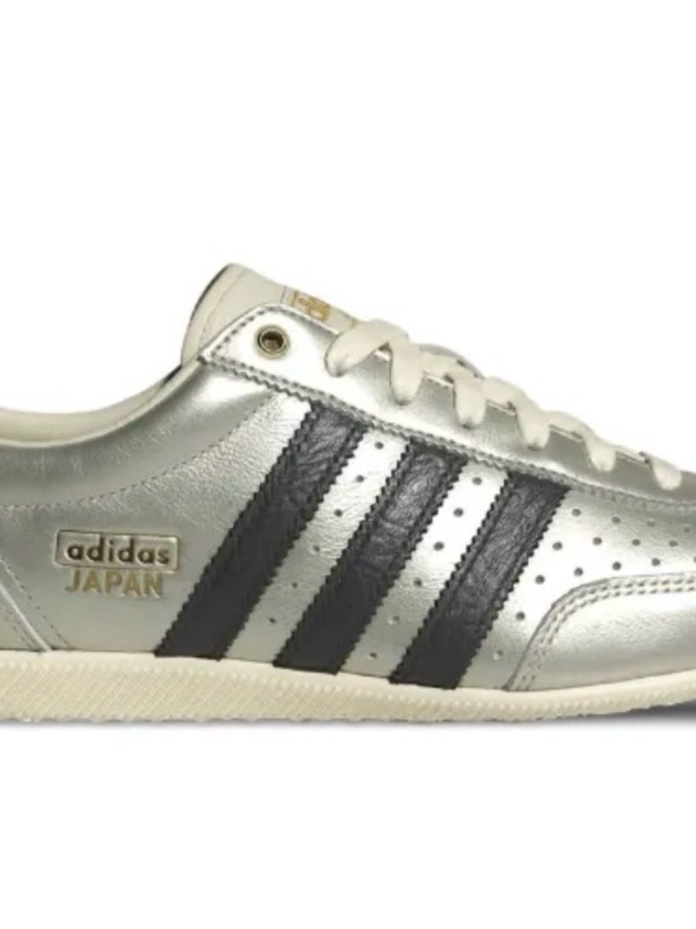 Women’s Adidas Japan Silver & Black Leather Sneaker